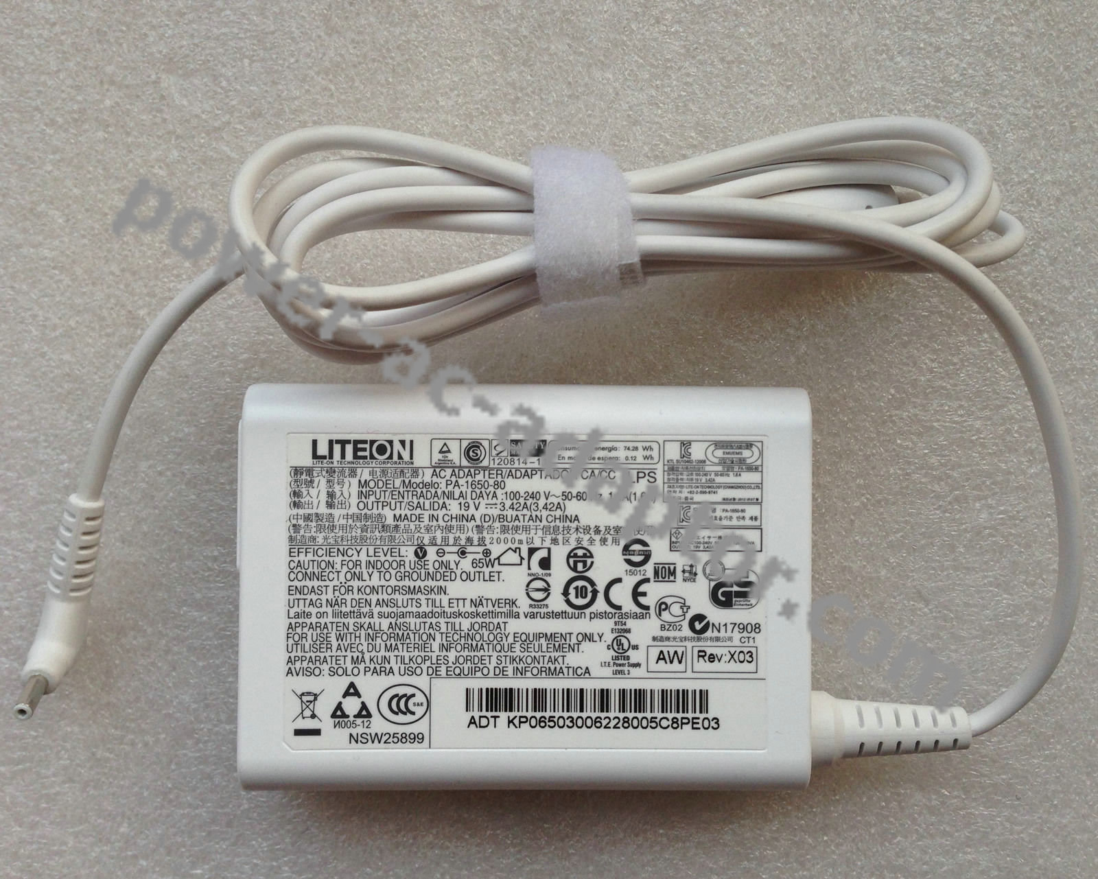 19V 3.42A Original Acer PA-1650-80 AC Power Adapter Cord/Charger