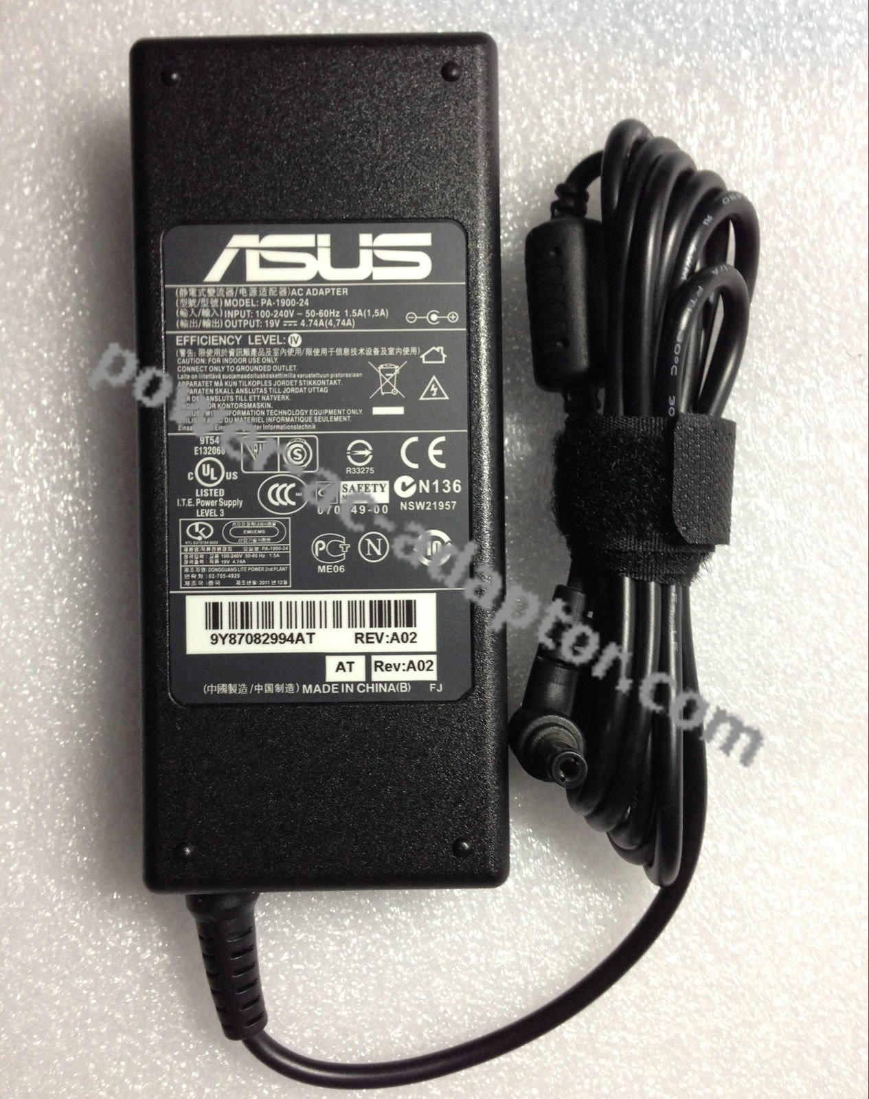 Genuine AC Adapter Charger Cord for Asus F3 F5 F7 F8 Laptop