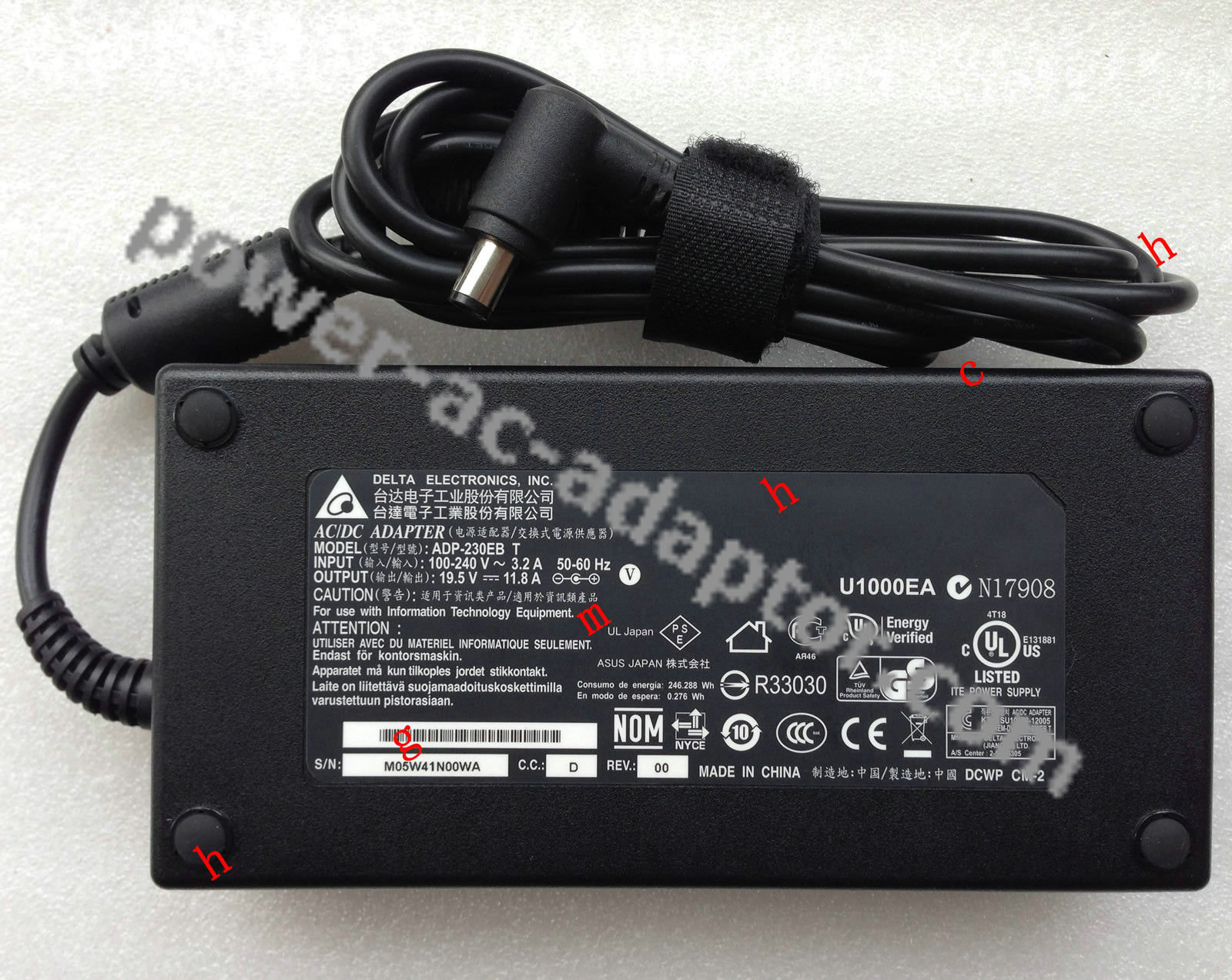 OEM Delta 230W AC Adapter for ASUS ROG G750JZ-DB73-CA Gaming