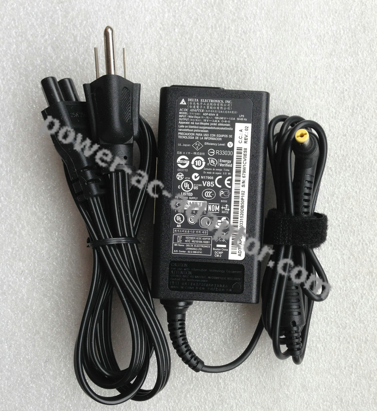 Acer TravelMate TMP253-M-6834/i3-2348M 65W AC Adapter
