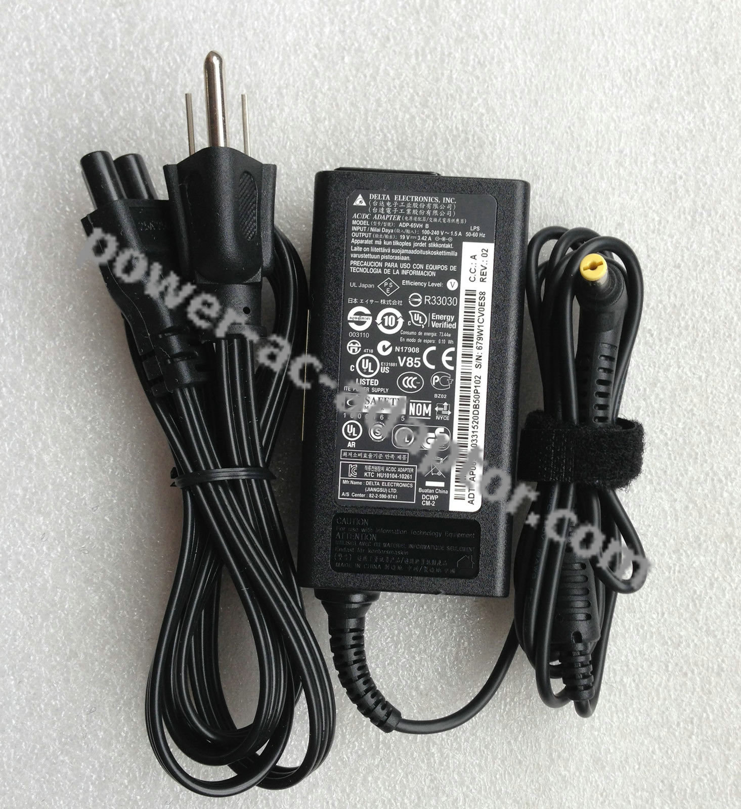 OEM Acer TravelMate P 653-V-53348G50Mtkk 65W AC/DC Adapter