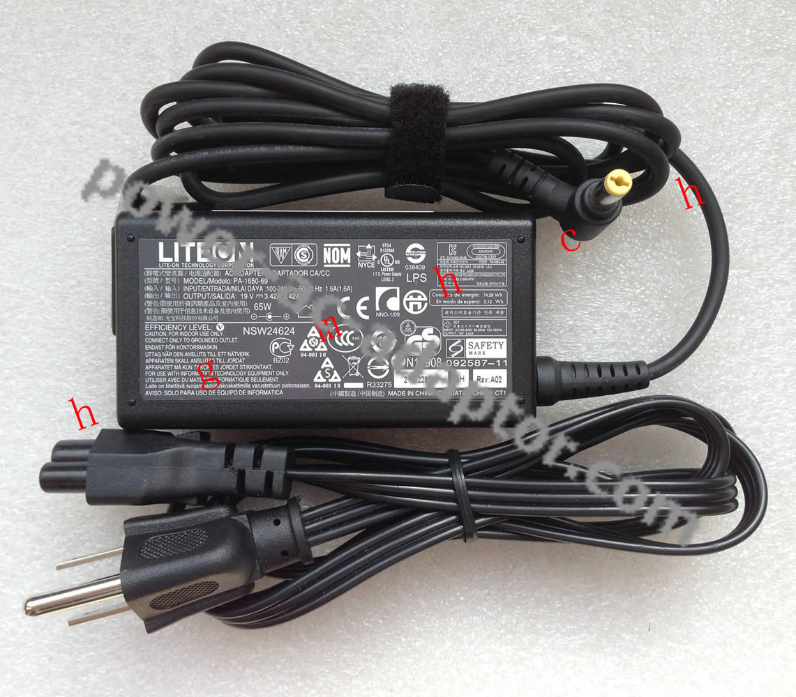 65W AC Power Adapter for Acer Aspire V3-572G-50X5 Notebook