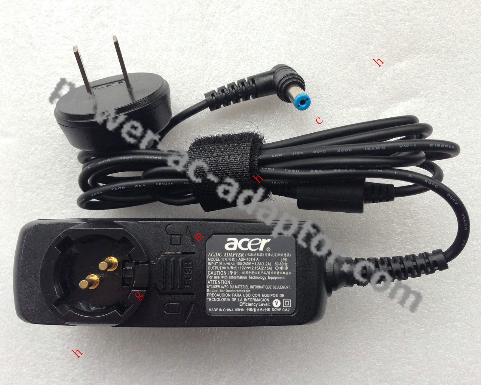 Acer 40W AC Adapter for Acer aspire V5-122P-0468 Notebook