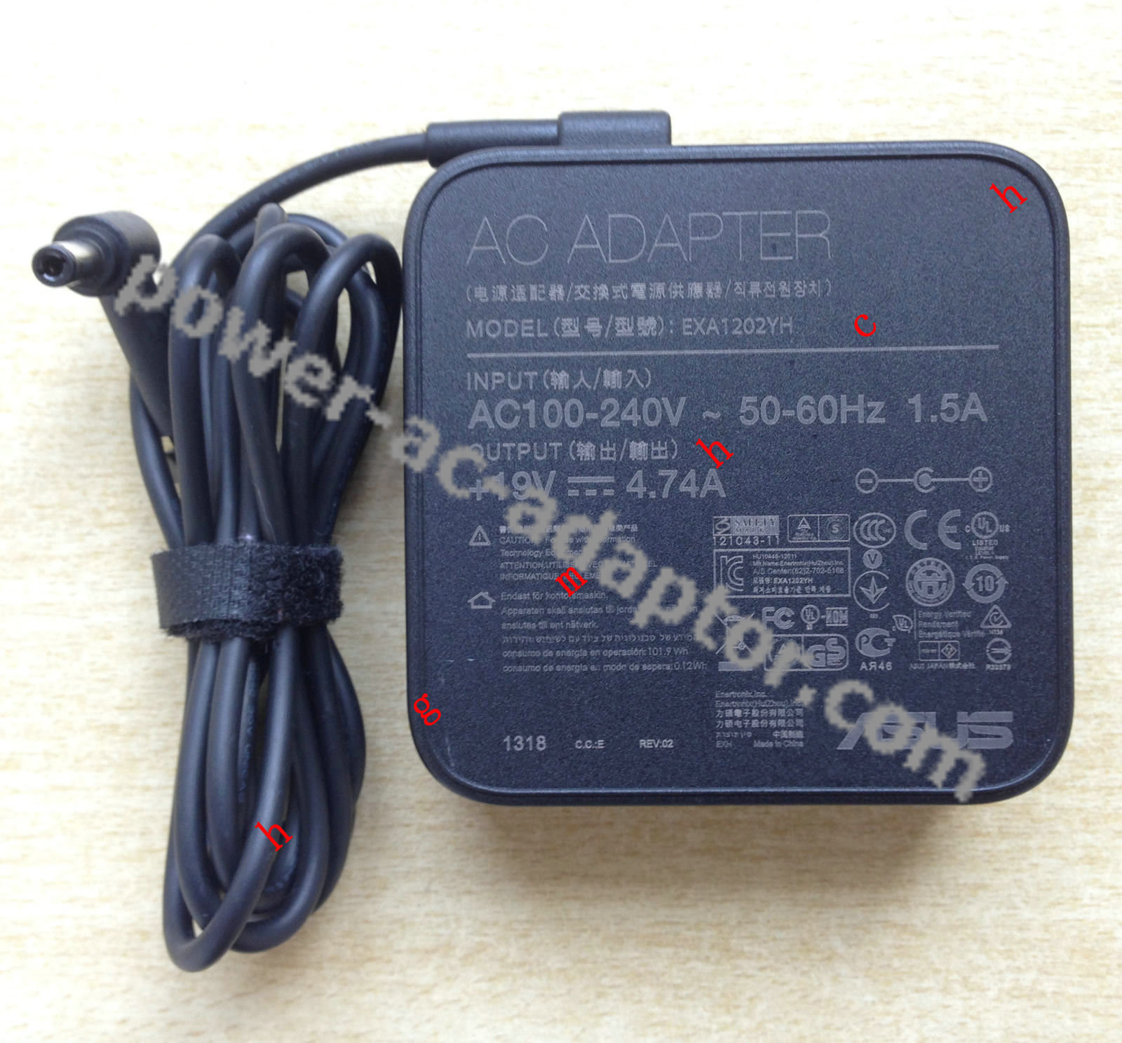 90W 19V 4.74A AC Adapter for ASUS X750JA-TY008H Notebook - Click Image to Close