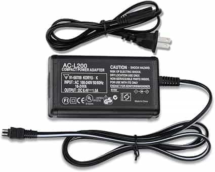 AC Power Adapter Charger Compatible Sony HDR CX230 HDR-CX220 HDR-CX190 HDR-CX160 HDR-CX155 HDR-CX150 HDR-CX130