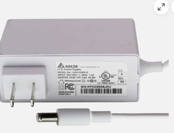 Delta (12V/3.5A) 42-WATT ITE Power Supply Wal Adapter - White (ADH-42BW B) Brand Delta Type Adapter Color Whi
