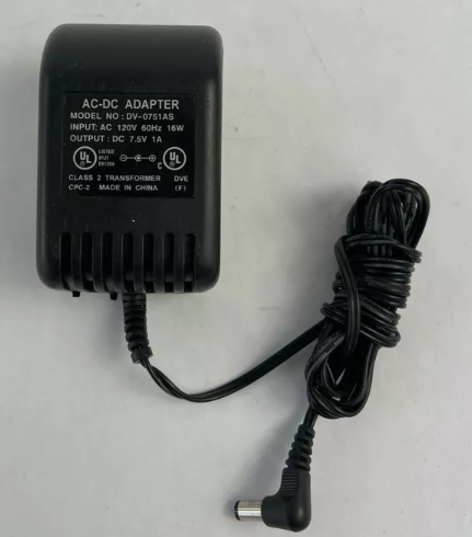 *Brand NEW*Genuine Output 7.5 V 1 A Ac-Dc Adapter DV-0751AS Power Supply A70