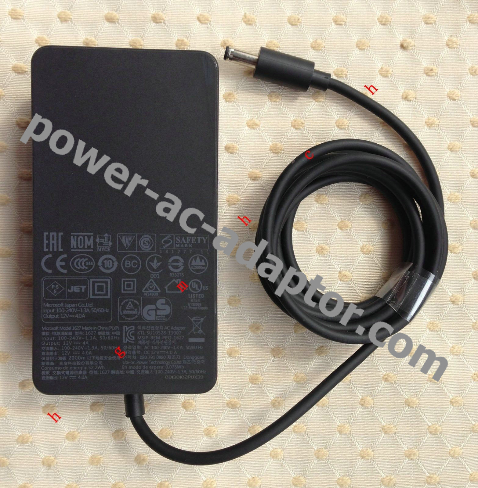 48W Microsoft Surface Pro 3 75G-00015 1627 AC Adapter power - Click Image to Close