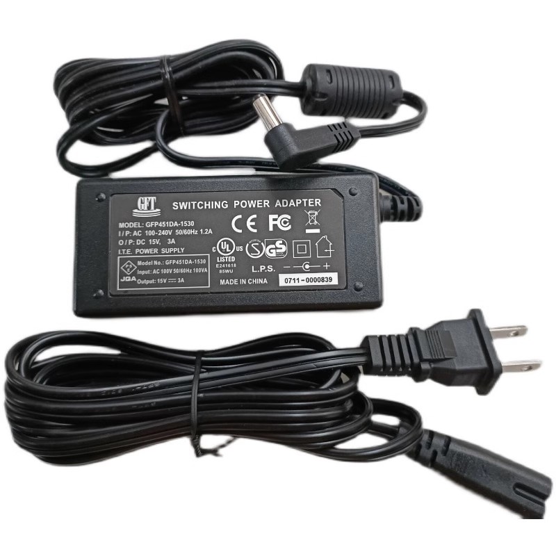 *Brand NEW* GFT 15V 3A AC DC ADAPTHE AC100-240V 50/60Hz GFP451DA-1530 POWER Supply