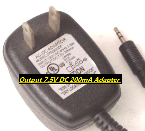 *Brand NEW*Output 7.5V DC 200mA Genuine Adapter Charger FOR 0750200DF AC Power Supply