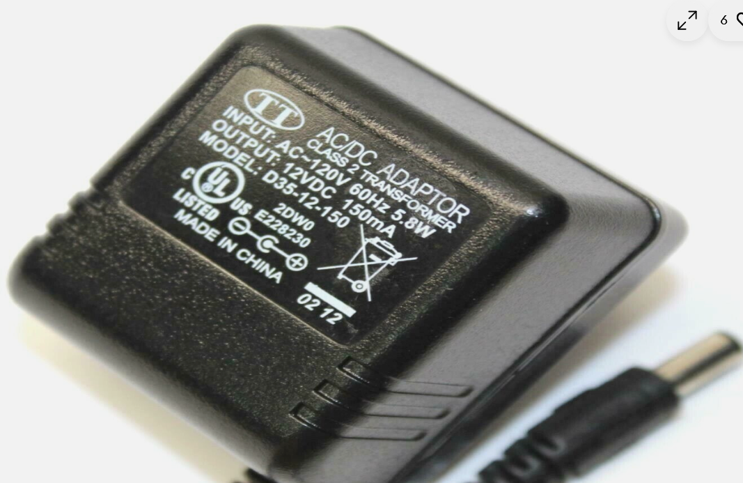 *Brand NEW*TT Output 12VDC 150mA AC/DC Adaptor D35-12-150 Class 2 Transformer Power Supply