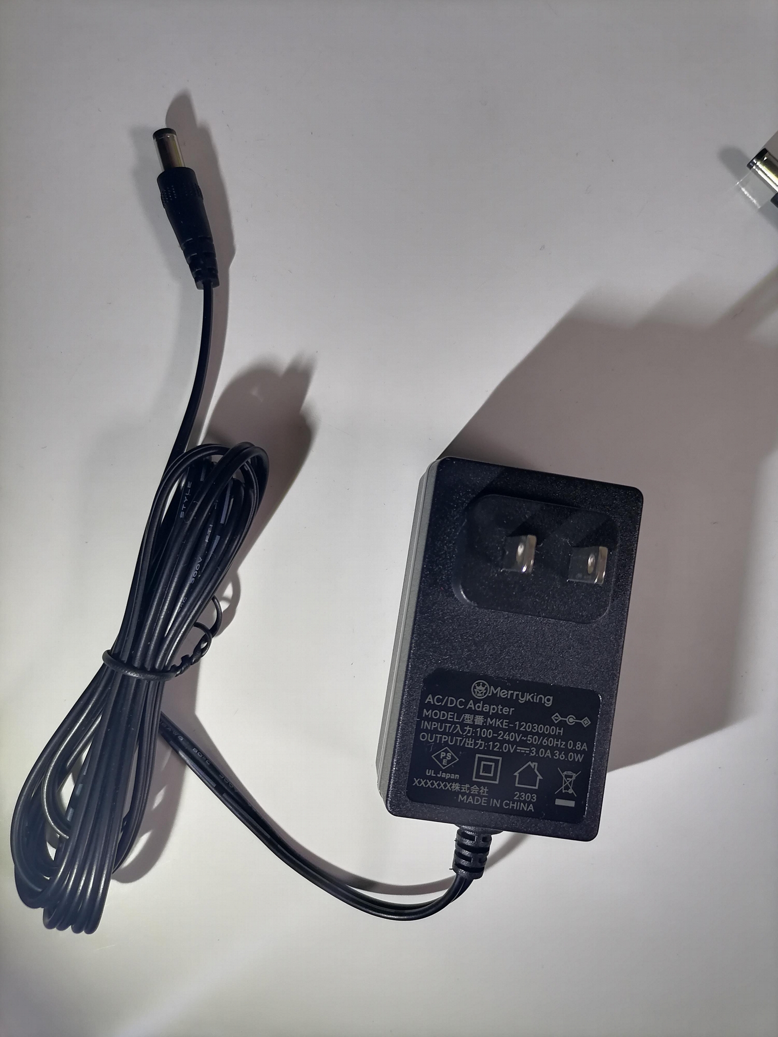 *Brand NEW*model MKE-1203000H PSE approved 12V 3A Merryking AC power adapter