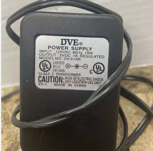 *Brand NEW*DVE 5VDC 1A AC Adapter Model DV-51AR Regulated Power Supply