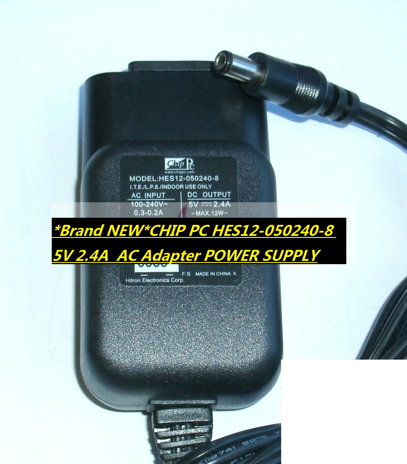 *Brand NEW*CHIP PC HES12-050240-8 5V 2.4A AC Adapter POWER SUPPLY